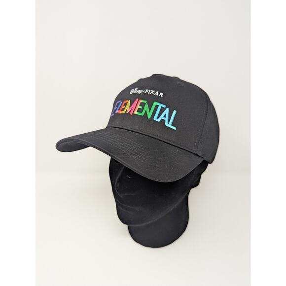 NEW Walt Disney Pixar Elemental Movie Promo Baseball Hat Cap Black Logo - Picture 1 of 7